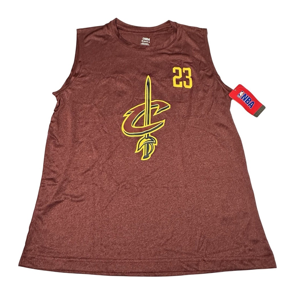 NWT NEW LeBron James Cleveland Cavaliers Sleeveless Jersey T-Shirt Boys XXL 18 - Picture 2 of 9